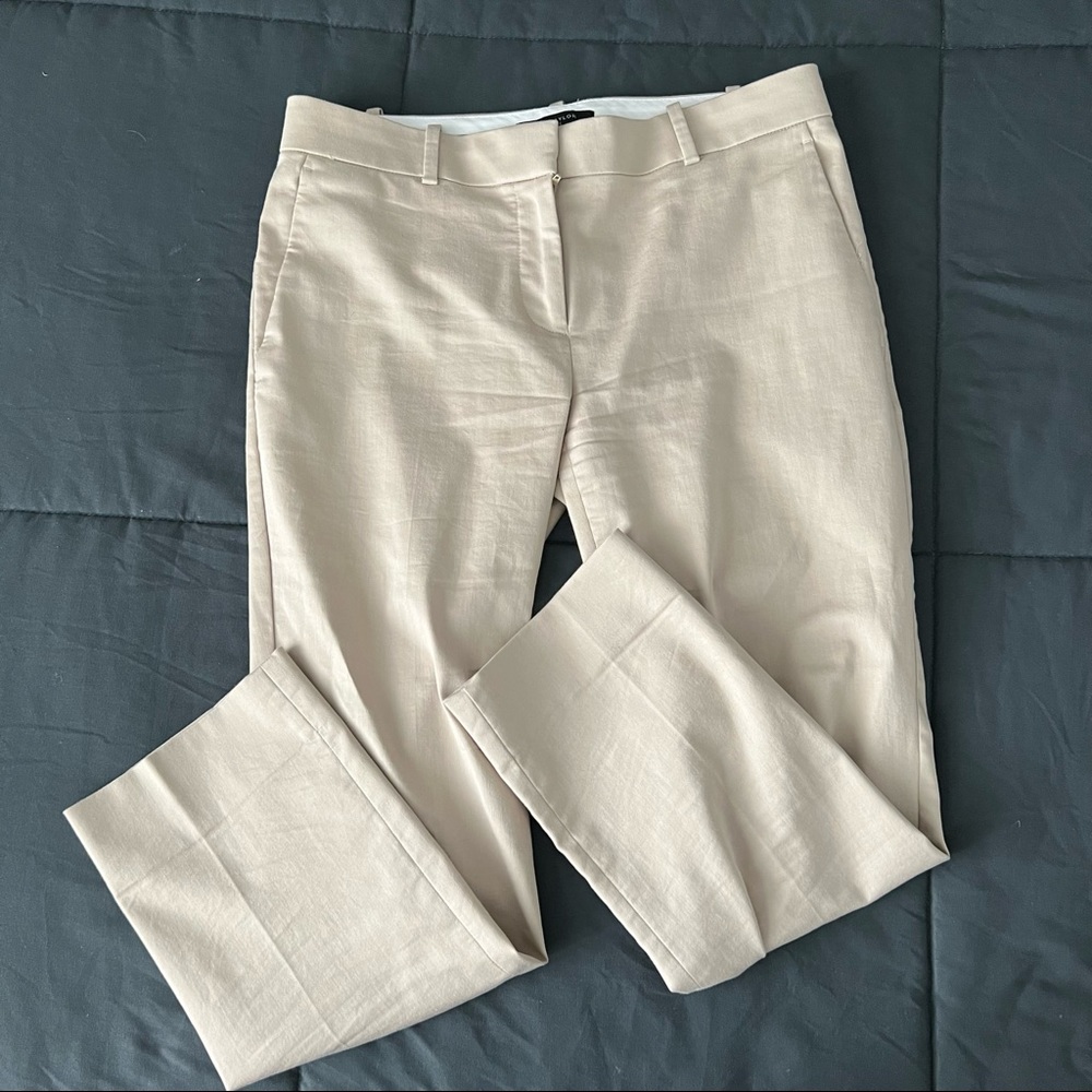 Ann Taylor Petite Ankle Pant In Cotton Sateen Island Sand 2P